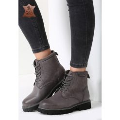 Szare Skórzane Traperki Smoke On The Water. Szare buty zimowe damskie vices. Za 159,99 zł.