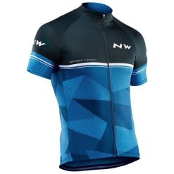 Northwave koszulka rowerowa męska Origin Jersey Short Sleeves XL Blue. Niebieskie koszulki męskie Northwave, xl, z nadrukiem, z jersey, z klasycznym kołnierzykiem, bez rękawów. Za 249,00 zł.