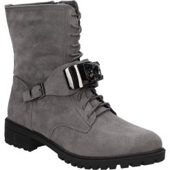 BOTKI VICES 1112-6. Szare botki damskie vices, bez obcasa, bez zapięcia. Za 79,99 zł.