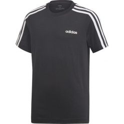 MŁODZIEŻOWA KOSZULKA ADIDAS 3STRPES (176). Czarna koszulki męskie Adidas, m, w paski, z bawełny, młodzieżowe, z kontrastowym kołnierzykiem, bez rękawów. Za 69,99 zł.