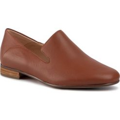 Lordsy CLARKS - Pure Viola 261463024 Tan leather. Pomarańczowe półbuty damskie Clarks, ze skóry. W wyprzedaży za 329,00 zł.