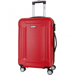 Walizka w kolorze czerwonym - 86 l. Czerwone walizki Bagstone & Travel One, z materiału. W wyprzedaży za 319,95 zł.