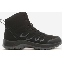 Czarno-Szare Trapery Breanna. Czarne buty trekkingowe męskie Born2be, na wiosnę, z nubiku, na sznurówki. Za 189,99 zł.