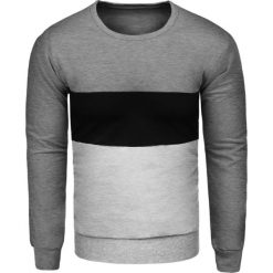 Bluza męska w pasy szara Recea. Szare bluzy męskie Recea, xl, bez wzorów, z bawełny, z kapturem, bez rękawów, bez kaptura. W wyprzedaży za 22,13 zł.