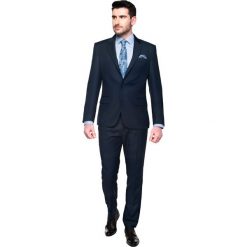 Garnitury: garnitur varlin 306 granatowy regular fit