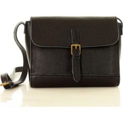 MARCO MAZZINI Ponadczasowa torebka skórzana crossbody czarna. Czarne listonoszki damskie MAZZINI, na co dzień, w paski, ze skóry, bez dodatków. Za 189,00 zł.