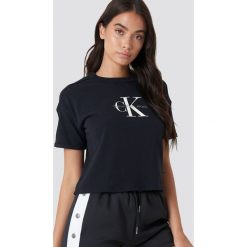 Calvin Klein T-shirt Teco True Icon - Black. Czarne t-shirty damskie Calvin Klein, z nadrukiem, z bawełny. Za 202,95 zł.