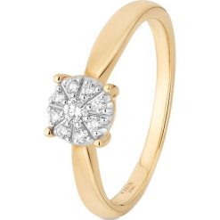 Zjawiskowy Złoty Pierścionek - złoto 585, Brylant 0,14ct. Żółte pierścionki damskie W.KRUK, z brylantem, złote. Za 2490,00 zł.