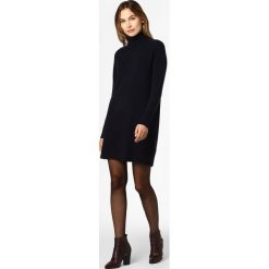 VG - Sukienka damska z wełny merino, niebieski. Niebieskie sukienki damskie VG, xl, bez wzorów, z wełny, eleganckie, bez kołnierzyka, bez rękawów. Za 299,95 zł.