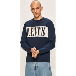 Levi's - Bluza. Niebieskie bluzy męskie Levi's®, s, z nadrukiem, z bawełny, z okrągłym kołnierzem, bez rękawów, bez kaptura. W wyprzedaży za 139,90 zł.