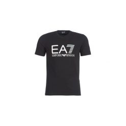 T-shirty z krótkim rękawem Emporio Armani EA7 TRAIN LOGO SERIES. Czarne t-shirty męskie marki Emporio Armani EA7, s, bez wzorów, bez kołnierzyka, krótkie. Za 309,00 zł.