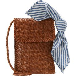 Loeffler Randall NORA WOVEN MINI CROSSBODY POUCH Torba na ramię tan/blue/cream. Brązowe torebki klasyczne damskie Loeffler Randall. Za 799,00 zł.