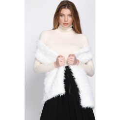 Biała Kamizelka Reciprocity. Białe kamizelki damskie Born2be, xl, bez wzorów, z futra, bez kaptura. Za 79,99 zł.