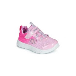 Buty Dziecko Skechers COMFY FLEX SPARKLE DASH. Różowe trampki dziewczęce Skechers, bez wzorów, bez zapięcia. Za 159,00 zł.