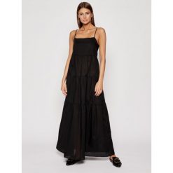 Sukienka letnia Emporio Armani 262664 0P320 00020. Czarne sukienki damskie Emporio Armani, na lato, s, bez wzorów, z bawełny, bez kołnierzyka, bez rękawów. Za 779,00 zł.