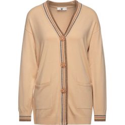 Kardigan TwinSet 192LI3GJJ. Brązowe swetry damskie Twinset, s, bez wzorów, z wiskozy, bez rękawów, bez kaptura. W wyprzedaży za 499,00 zł.