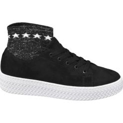 Sneakersy damskie Graceland czarne. Czarne sneakersy damskie Graceland, z materiału. Za 59,00 zł.