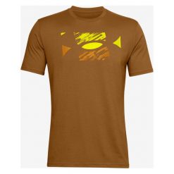 Under Armour Big Logo Sketch Koszulka Brązowy. Pomarańczowe podkoszulki męskie Under Armour, l, z nadrukiem, z bawełny, z krótkim rękawem. Za 119,95 zł.