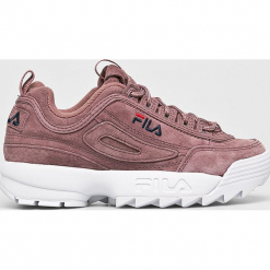 Fila - Buty Disruptor. Różowe buty sportowe damskie Fila, bez wzorów, ze skóry, sportowe. W wyprzedaży za 449,90 zł.