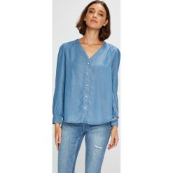 Levi's - Koszula. Niebieskie bluzki damskie Levi's®, s, bez wzorów, z lyocellu, casualowe, bez kołnierzyka, z długim rękawem. W wyprzedaży za 149,90 zł.