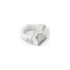 InspiRING Kryształ Górski 1/4 Srebro roz.15. Białe pierścionki damskie Brazi druse jewelry, z kryształem, srebrne. Za 320,00 zł.