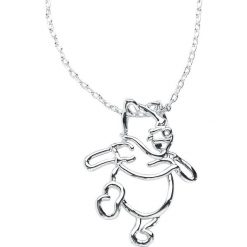 Kubuś Puchatek Disney by Couture Kingdom - Winnie Pooh Naszyjnik srebrny. Szare naszyjniki damskie marki Kubuś Puchatek, srebrne. Za 164,90 zł.
