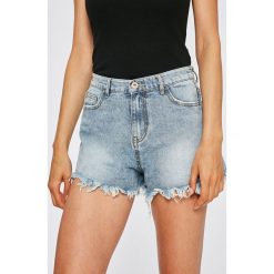 Answear - Szorty Boho Bandit. Niebieskie szorty damskie marki ANSWEAR, s, z bawełny, casualowe, z podwyższonym stanem. W wyprzedaży za 89,90 zł.