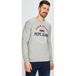 Pepe Jeans - Bluza. Niebieskie bluzy męskie Pepe Jeans, s, z nadrukiem, z elastanu, z okrągłym kołnierzem, bez rękawów, bez kaptura. W wyprzedaży za 129,90 zł.