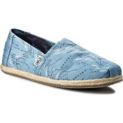 Espadryle TOMS - Classic 10011563 Migration Map. Niebieskie espadryle męskie marki Toms, z tworzywa sztucznego. W wyprzedaży za 189,00 zł.
