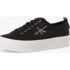 Calvin Klein Jeans - Tenisówki damskie, czarny. Czarne trampki i tenisówki damskie Calvin Klein Jeans, bez wzorów, z jeansu, bez zapięcia. Za 279,95 zł.