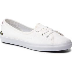 Tenisówki LACOSTE - Ziane Chunky 119 2 Cfa 7-37CFA005121G Wht/Wht. Białe półbuty damskie marki Lacoste, bez wzorów, z gumy, bez zapięcia. Za 299,99 zł.