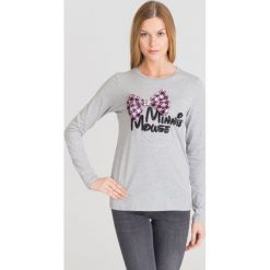 LONGLSEEVE LIU JO. Szare bluzy damskie Liu Jo, z aplikacjami, z bawełny, bez rękawów, bez kaptura. Za 229,50 zł.