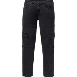 Spodnie bojówki Slim Fit Straight ze stretchem bonprix czarny. Czarne spodnie męskie bonprix, m, bez wzorów. Za 149,99 zł.