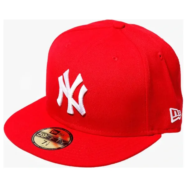 New Era Czapka Mlb Basic Ny Yankees , czerwony, rozmiar 7 1/2. Czerwone czapki damskie New Era, bez wzorów, z materiału. W wyprzedaży za 129,99 zł.
