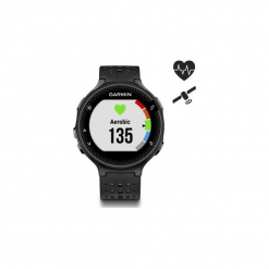 Zegarek GPS z kardio Forerunner 235 HRM. Czarne zegarki męskie marki Garmin. Za 899,99 zł.
