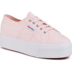 Tenisówki SUPERGA - 2790 Acotw Linea Up And Down S0001L0 Pink W0I. Różowe półbuty damskie Superga, bez wzorów, z gumy, bez obcasa, na obcasie, bez zapięcia. W wyprzedaży za 199,00 zł.