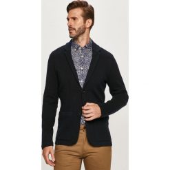 Armani Exchange - Marynarka. Niebieskie garnitury męskie Armani Exchange, xl, bez wzorów, z bawełny, klasyczne. Za 829,90 zł.
