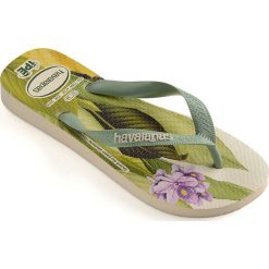 Havaianas - Japonki. Brązowe klapki damskie Havaianas, bez wzorów, z materiału, bez obcasa, na obcasie. W wyprzedaży za 69,90 zł.