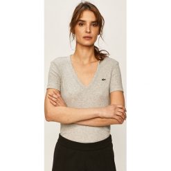 Lacoste - T-shirt. Białe bluzki damskie Lacoste, s, bez wzorów, z bawełny, casualowe, bez kołnierzyka, z krótkim rękawem. W wyprzedaży za 179,90 zł.