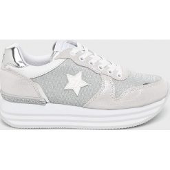 Trussardi Jeans - Buty. Szare buty sportowe damskie Trussardi Jeans, bez wzorów, z jeansu, sportowe. W wyprzedaży za 499,90 zł.