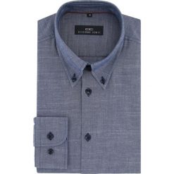 Koszula BIAGIO slim 15-11-25-K. Niebieskie koszule męskie Giacomo Conti, na lato, m, bez wzorów, z bawełny, button down, z długim rękawem. Za 229,00 zł.