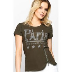 Bluzki damskie: Khaki Bluzka French Zip