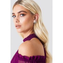 Kolczyki damskie: NA-KD Accessories Kolczyki Wire Blossom – Silver