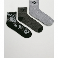 Converse - Skarpety (3-pack). Szare skarpetki męskie marki Converse, z elastanu. W wyprzedaży za 39,90 zł.