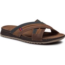 Klapki LASOCKI FOR MEN - MI07-LORENZO-01 Brown 1. Pomarańczowe klapki męskie Lasocki For Men, bez wzorów, ze skóry. Za 99,99 zł.