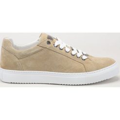 GOE - Buty skórzane. Brązowe sneakersy męskie GOE, z okrągłym noskiem, na sznurówki. Za 379,90 zł.