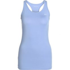 Topy sportowe damskie: Röhnisch LONG RACERBACK Top blue shell