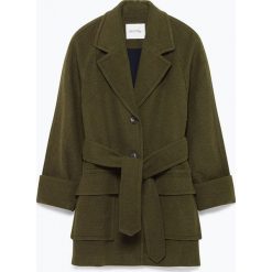 Kurtka przejściowa "Louping" w kolorze ciemnozielonym. Zielone kurtki damskie American Vintage, s, w paski, z wełny. W wyprzedaży za 339,95 zł.