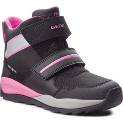 Śniegowce GEOX - J Orizont B.B ABX A J842BD 0FU54 C0922 Black/Fuchsia. Czarne śniegowce dziewczęce Geox, bez zapięcia. W wyprzedaży za 279,00 zł.