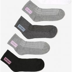 5-pack Czarno-Szare Skarpety Aisling. Czarne skarpetki damskie Born2be. Za 29,99 zł.